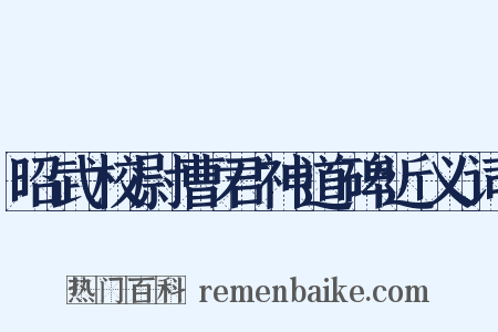 昭武校尉曹君神道碑近义词是什么意思的图片